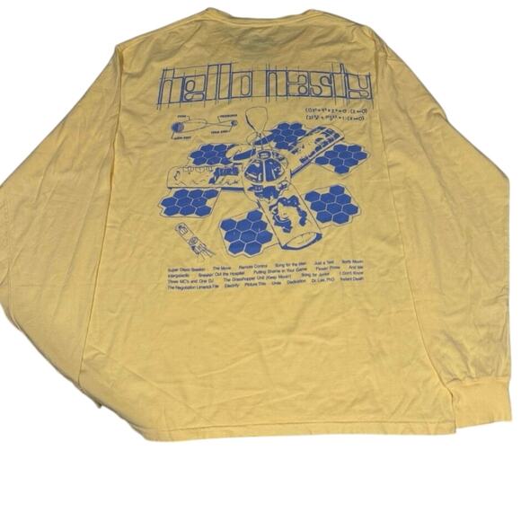 BEASTIE BOYS Hello Nasty Sketch Yellow Longsleeve Tee Size L or 2XL New w/o Tag - Picture 6 of 7